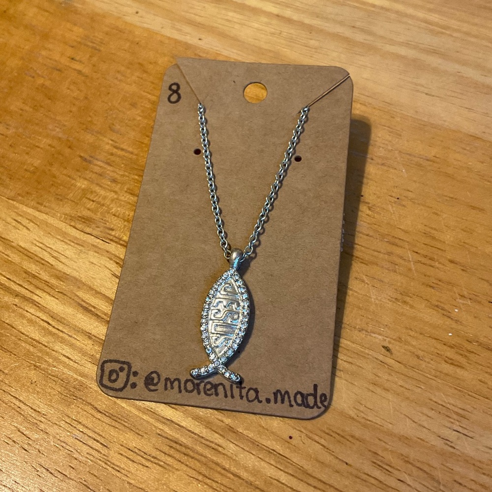 Silver Fish Pendant Necklace